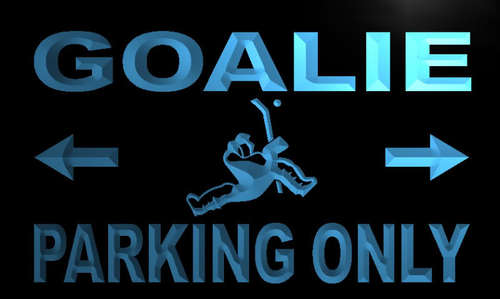 Goalie Parking Only Neon Light Sign